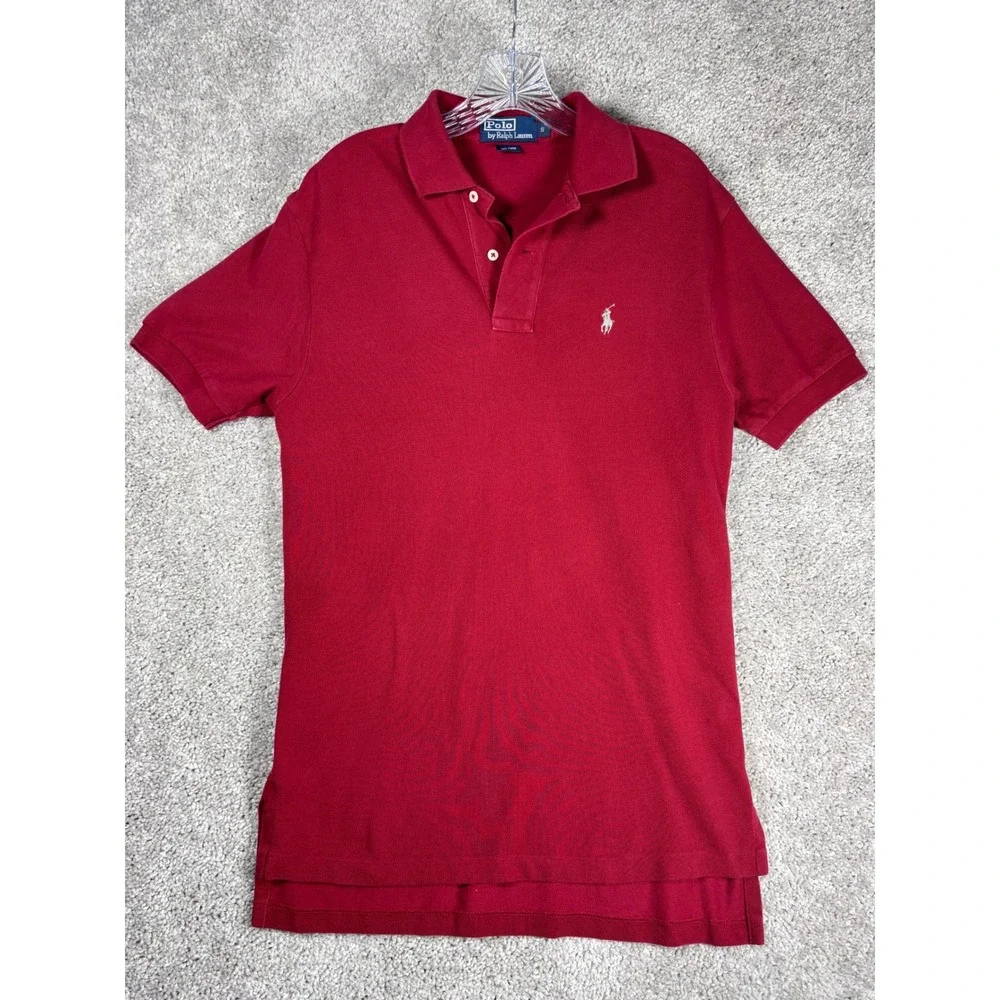 Polo Ralph Lauren Men's Red Short Sleeve Classic Fit‎ Cotton Polo Shirt Size S
